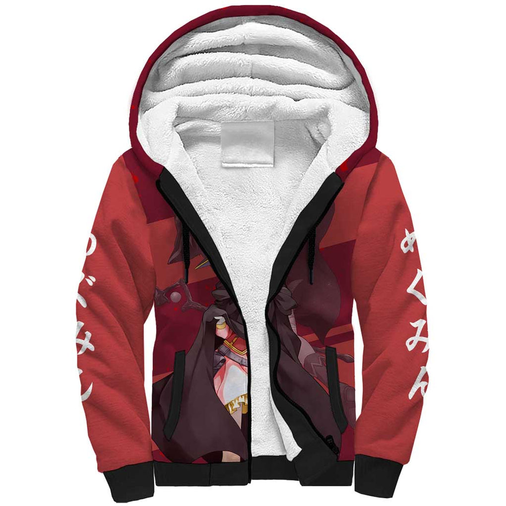 Megumin KonoSuba Sherpa Hoodie Mix Anime Style