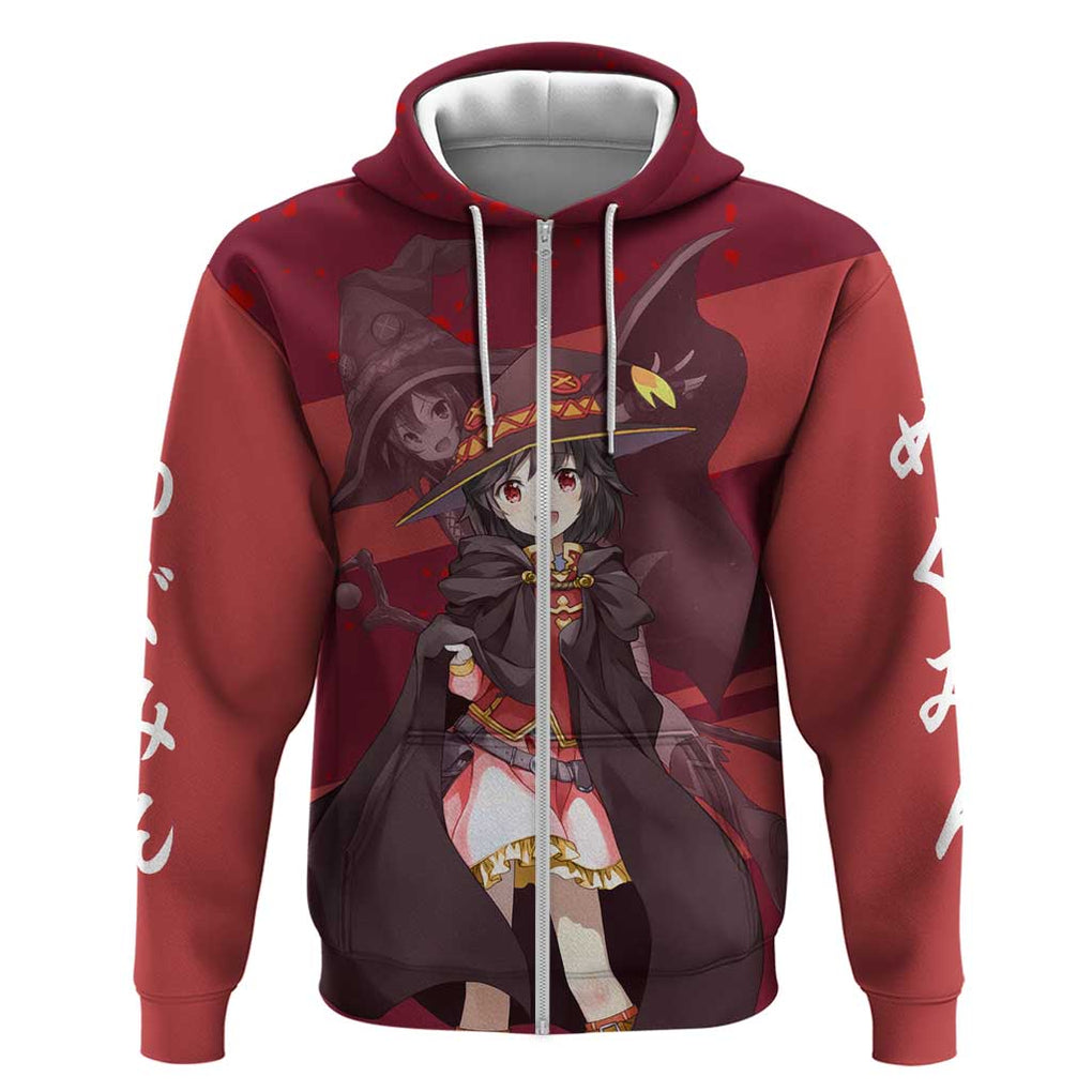 Megumin KonoSuba Zip Hoodie Mix Anime Style