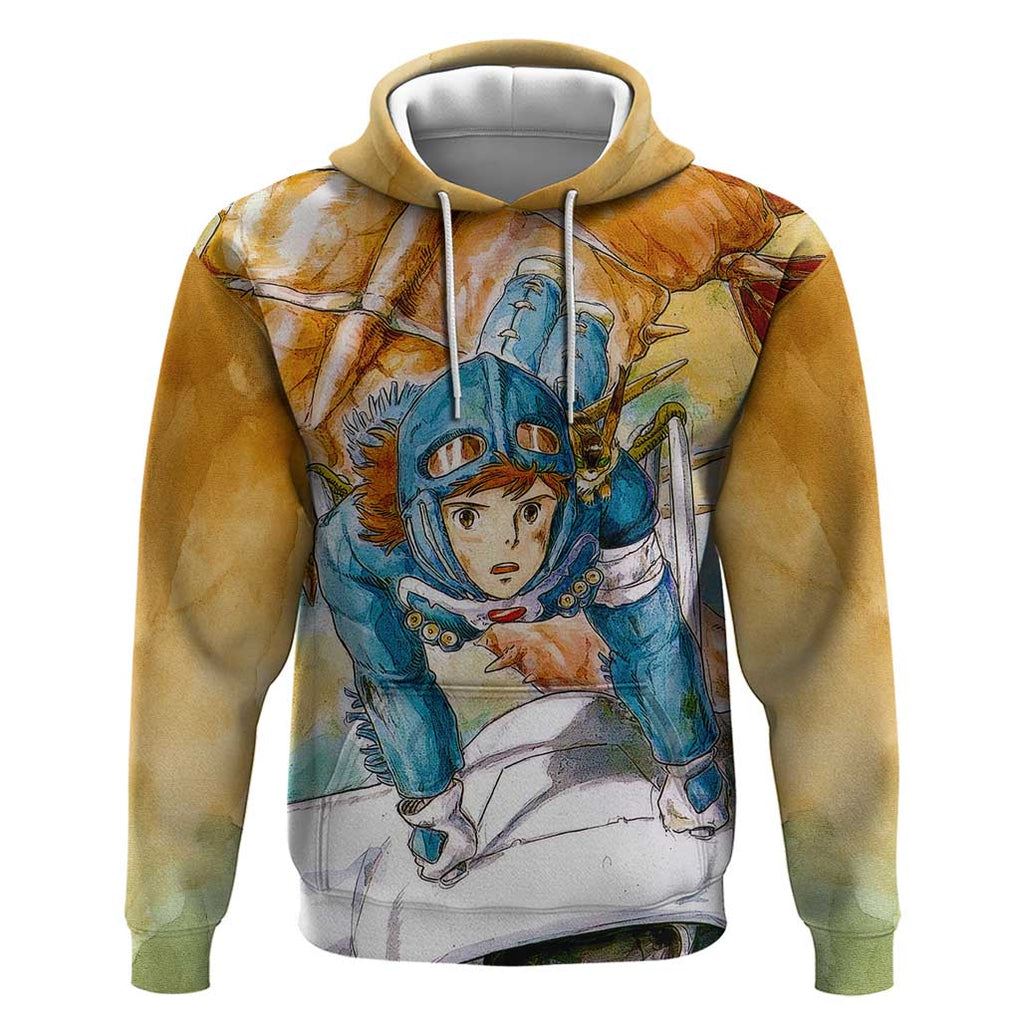 Trippy Nausicaa of the Valley of the Wind Studio Ghibli Hoodie Trippy Style