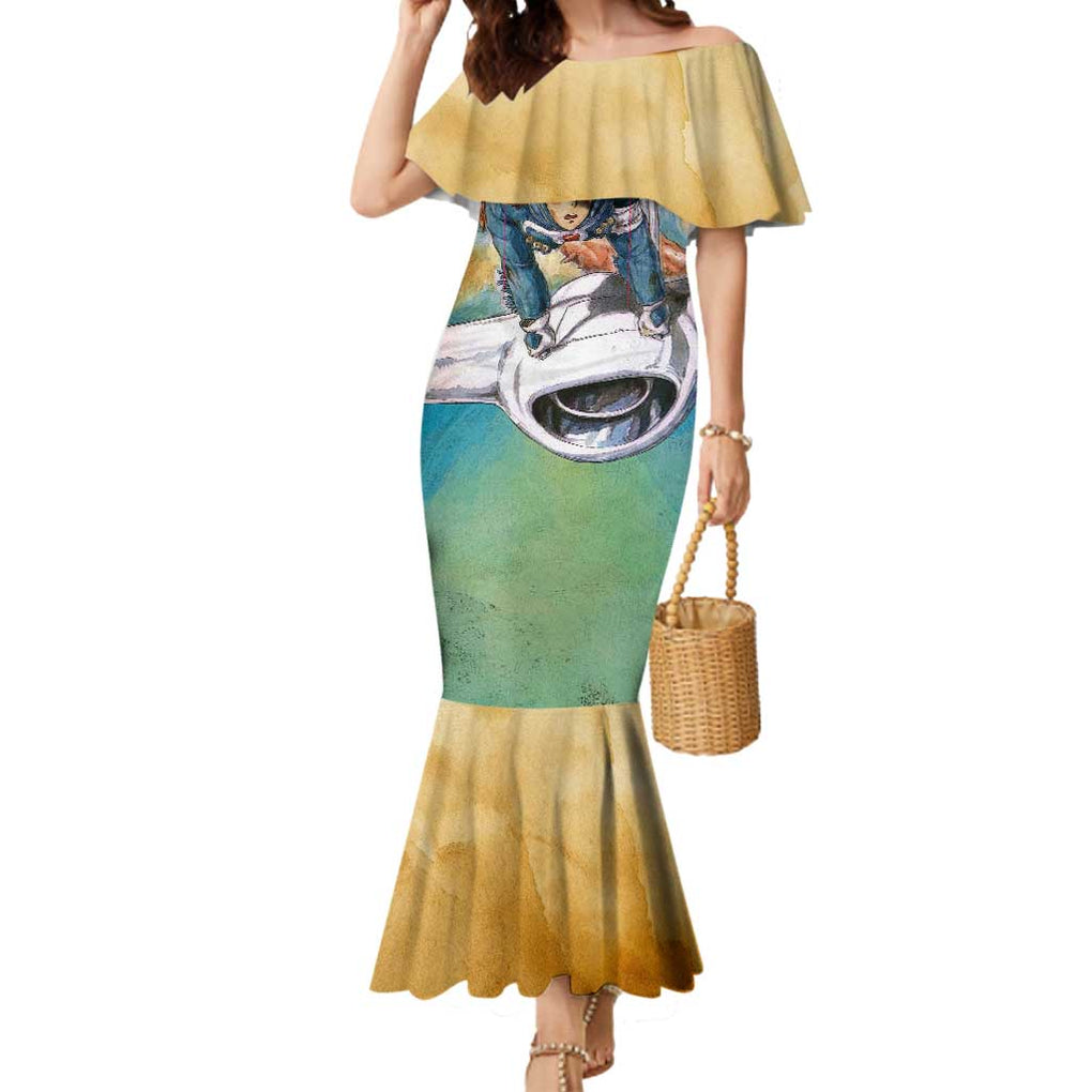 Trippy Nausicaa of the Valley of the Wind Studio Ghibli Mermaid Dress Trippy Style