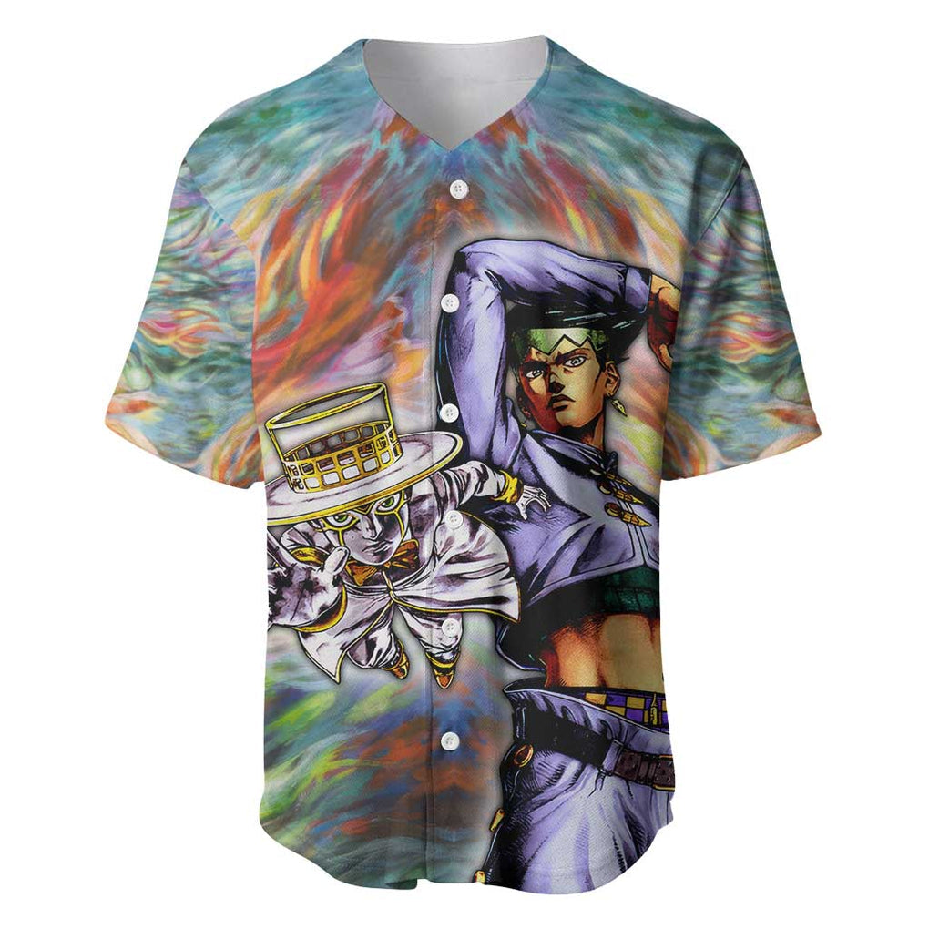 Trippy Rohan Kishibe Heaven’s Door Jojo’s Bizarre Baseball Jersey Trippy Style