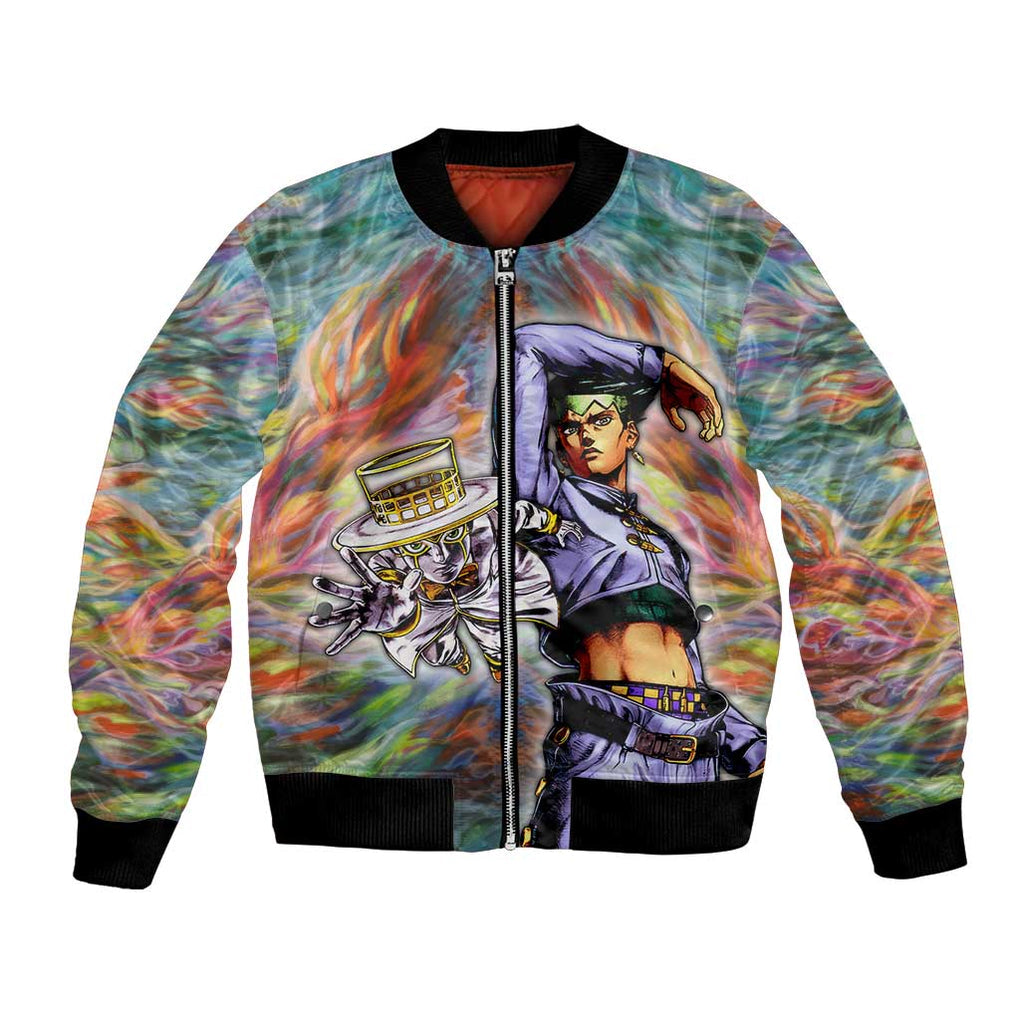 Trippy Rohan Kishibe Heaven’s Door Jojo’s Bizarre Bomber Jacket Trippy Style