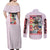 Super Dimension Fortress Macross Couples Matching Off Shoulder Maxi Dress and Long Sleeve Button Shirt Anime Style