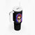 Warning Kinda Crazy Messy Bun Skull Tumbler With Handle