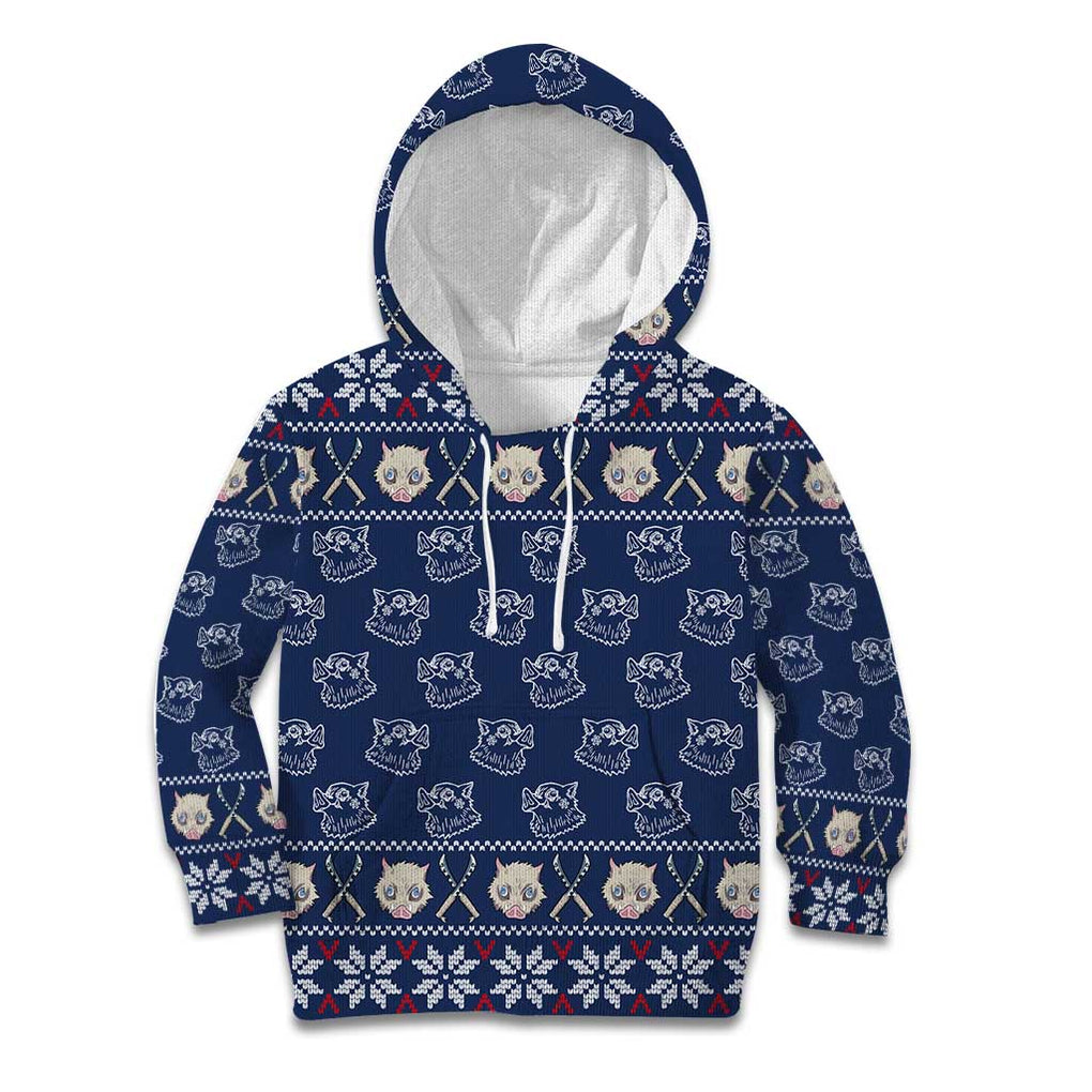 Inosuke - Demon Slayer Kid Hoodie Anime Mix Christmas Style