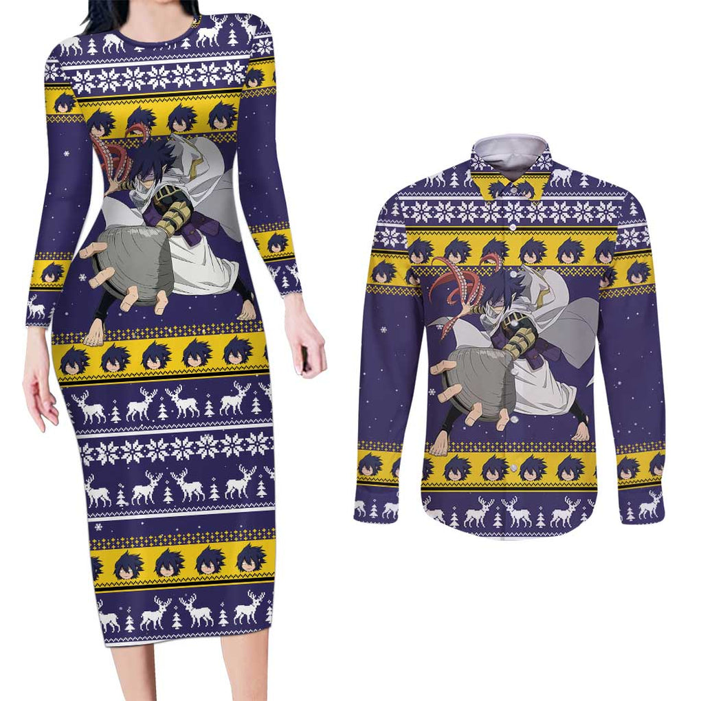 Suneater - My Hero Academia Couples Matching Long Sleeve Bodycon Dress and Long Sleeve Button Shirt Anime Mix Christmas Style