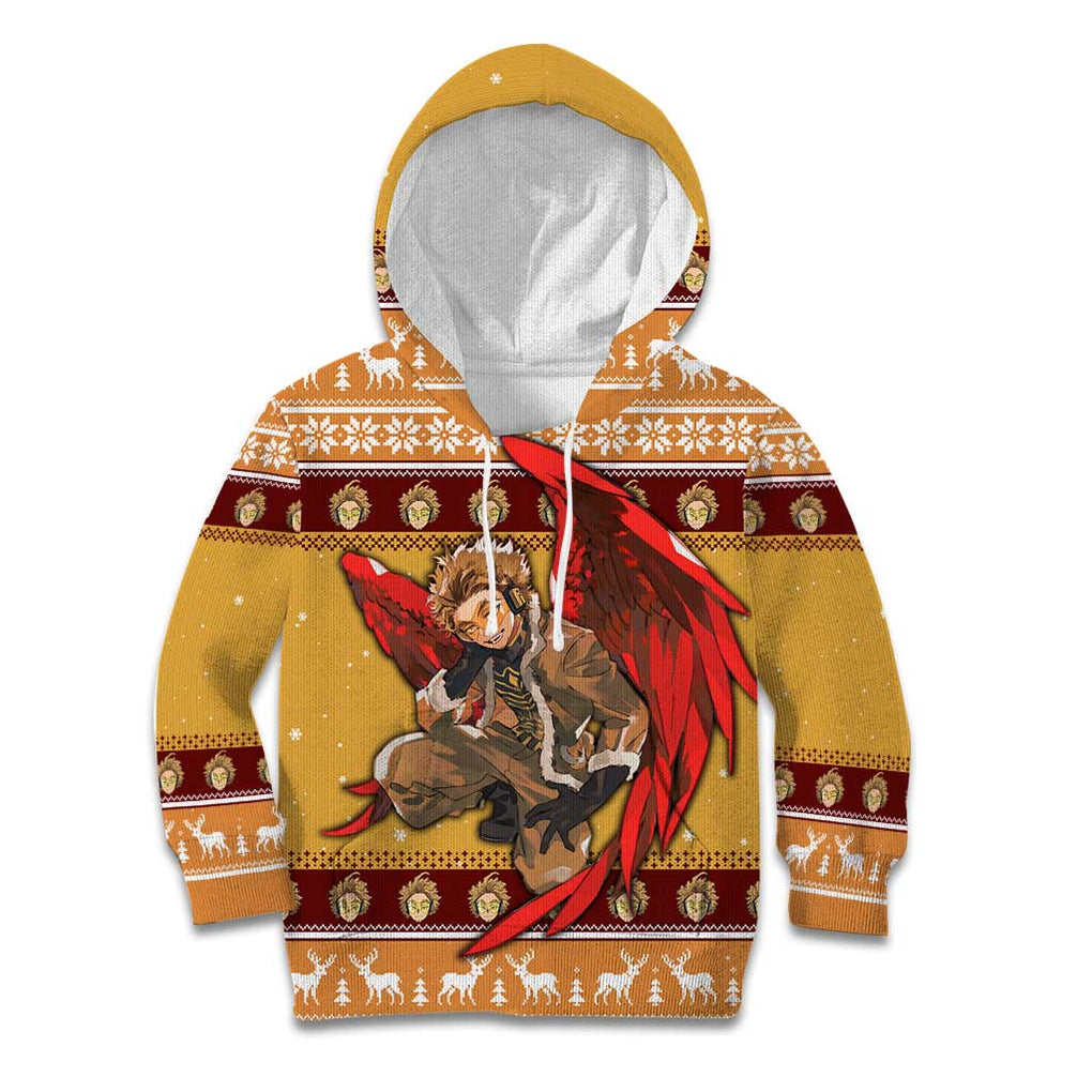 Hawks - My Hero Academia Kid Hoodie Anime Mix Christmas Style