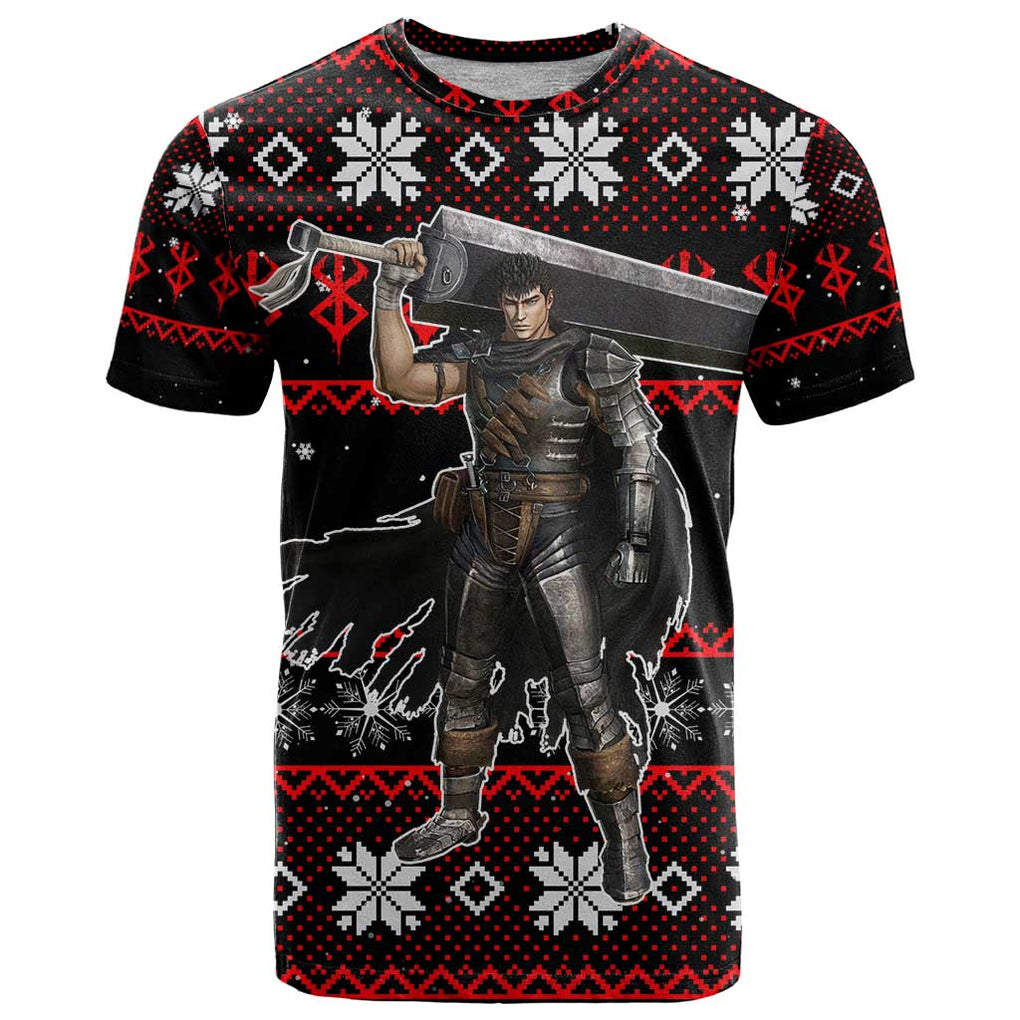 Guts - Berserk T Shirt Anime Mix Christmas Style