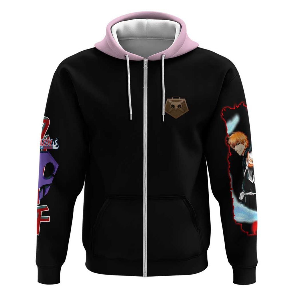 Soul Society Rescue Arc Bleach Zip Hoodie Japan Anime Style