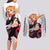 Kyojuro Rengoku Couples Matching Long Sleeve Bodycon Dress and Long Sleeve Button Shirt