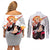 Kyojuro Rengoku Couples Matching Off Shoulder Short Dress and Long Sleeve Button Shirt