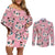 Jigglypuff - Pattern Style Couples Matching Off Shoulder Short Dress and Long Sleeve Button Shirt