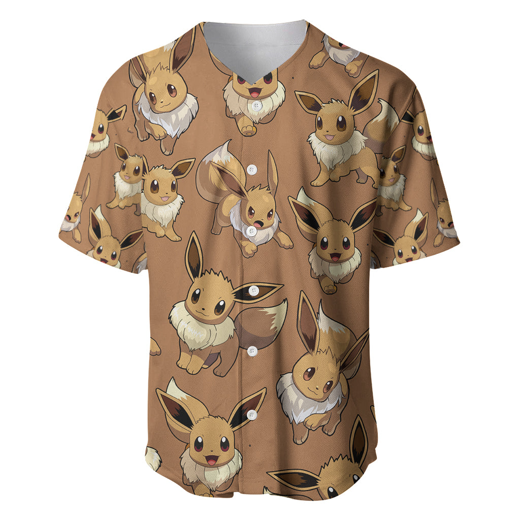 Eevee Pattern Style Baseball Jersey