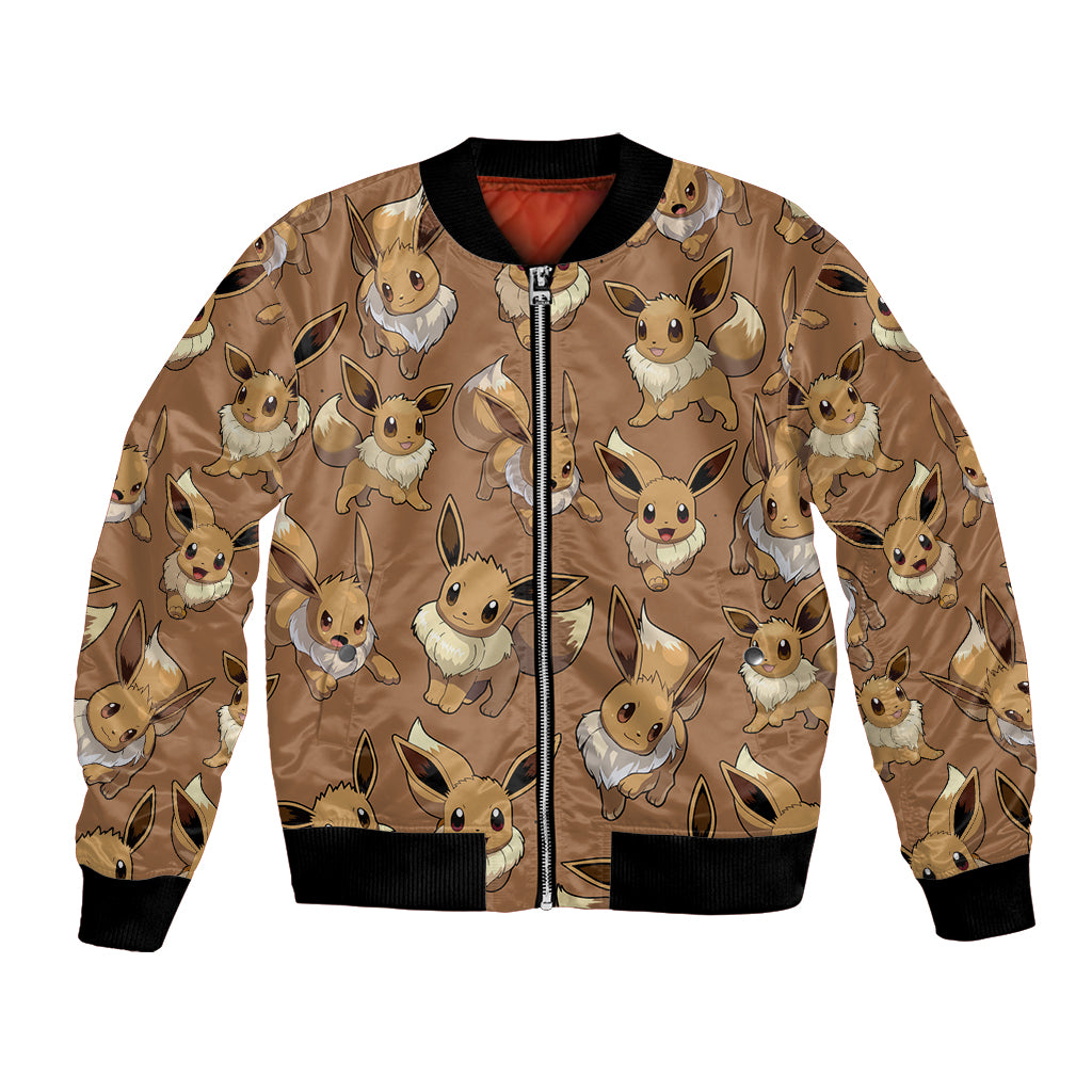 Eevee Pattern Style Bomber Jacket