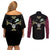 Dracule Mihawk - One Piece Anime Couples Matching Off Shoulder Short Dress and Long Sleeve Button Shirt