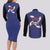 Nico Robin - One Piece Anime Couples Matching Long Sleeve Bodycon Dress and Long Sleeve Button Shirt