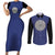 Nico Robin - One Piece Anime Couples Matching Short Sleeve Bodycon Dress and Long Sleeve Button Shirt