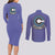 Capsule Corp - Dragon Ball Anime Couples Matching Long Sleeve Bodycon Dress and Long Sleeve Button Shirt