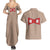 Red Ribbon Army Couples Matching Summer Maxi Dress and Hawaiian Shirt