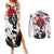 Mayuri Kurotsuchi Couples Matching Summer Maxi Dress and Long Sleeve Button Shirt Anime Japan Style