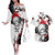 Red Tony Chopper Couples Matching Off The Shoulder Long Sleeve Dress and Hawaiian Shirt Japan Style One Piece Anime