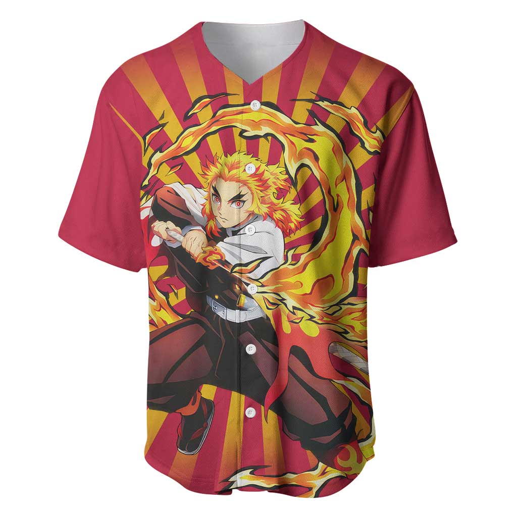 Rengoku - Demon Slayer Baseball Jersey Anime Style