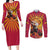 Rengoku - Demon Slayer Couples Matching Long Sleeve Bodycon Dress and Long Sleeve Button Shirt Anime Style