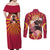 Rengoku - Demon Slayer Couples Matching Off Shoulder Maxi Dress and Long Sleeve Button Shirt Anime Style