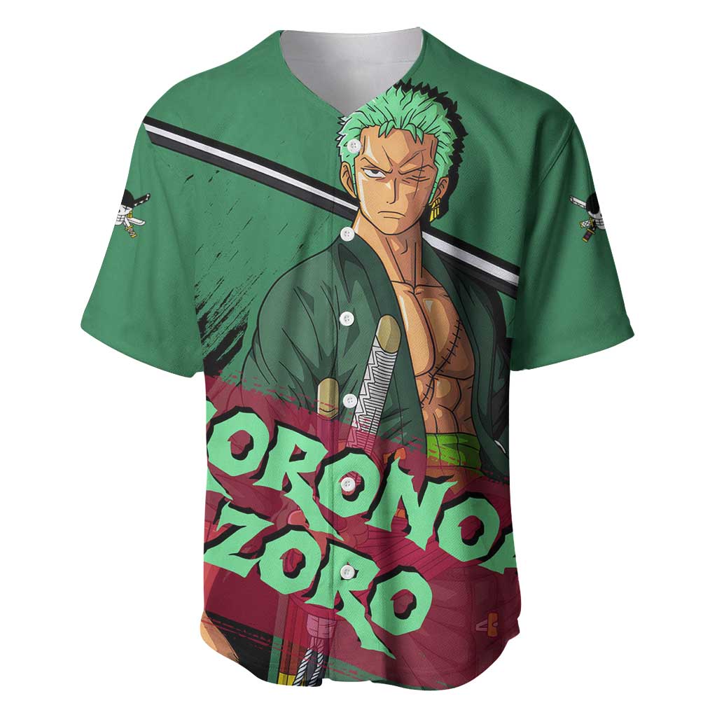 Roronoa Zoro - One Piece Baseball Jersey Anime Style