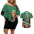 Roronoa Zoro - One Piece Couples Matching Off Shoulder Short Dress and Hawaiian Shirt Anime Style