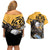 Trafalgar D. Water Law - One Piece Couples Matching Off Shoulder Short Dress and Hawaiian Shirt Anime Style