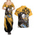 Trafalgar D. Water Law - One Piece Couples Matching Summer Maxi Dress and Hawaiian Shirt Anime Style