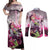 Mitsuri Kanroji - Demon Slayer Couples Matching Off Shoulder Maxi Dress and Long Sleeve Button Shirt Anime Style