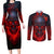 horror-skull-couples-matching-long-sleeve-bodycon-dress-and-long-sleeve-button-shirts-if-karma-doesnt-hit-you-trust-me-i-will