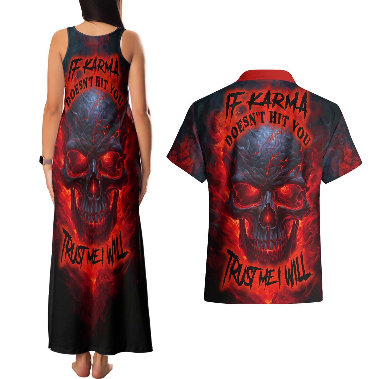 horror-skull-couples-matching-tank-maxi-dress-and-hawaiian-shirt-if-karma-doesnt-hit-you-trust-me-i-will