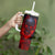 Horror Skull Tumbler With Handle If Karma Doesn't Hit You Trust me I Will