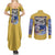 Trafalgar D. Law One Piece Couples Matching Summer Maxi Dress and Long Sleeve Button Shirt Anime Style