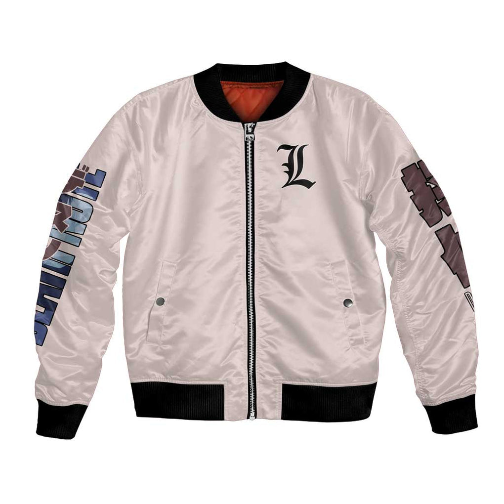 L Death Note Bomber Jacket Anime Style