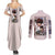 L Death Note Couples Matching Summer Maxi Dress and Long Sleeve Button Shirt Anime Style