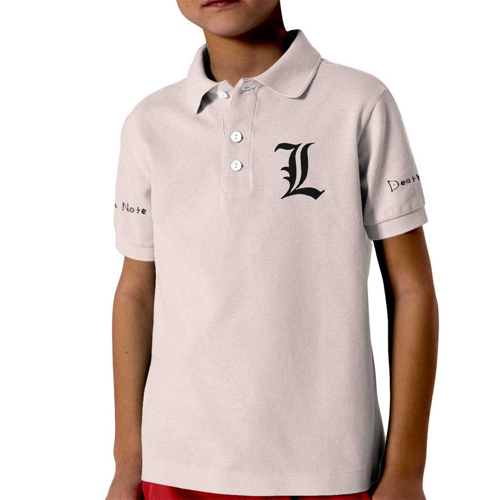 L Death Note Kid Polo Shirt Anime Style