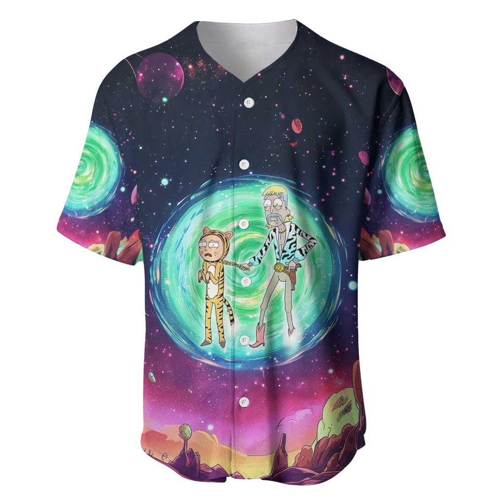 Rick and Morty Tiger King Baseball Jersey Trippy Style