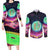 Rick and Morty Tiger King Couples Matching Long Sleeve Bodycon Dress and Long Sleeve Button Shirt Trippy Style