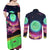 Rick and Morty Tiger King Couples Matching Off Shoulder Maxi Dress and Long Sleeve Button Shirt Trippy Style