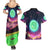 Rick and Morty Tiger King Couples Matching Summer Maxi Dress and Hawaiian Shirt Trippy Style