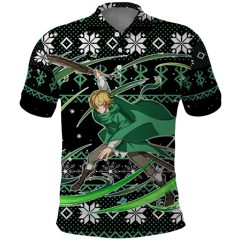 Serpico - Berserk Polo Shirt Anime Mix Christmas Style