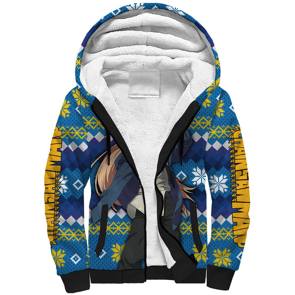 Power - Chainsaw Man Sherpa Hoodie Anime Mix Christmas Style