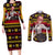 Makima - Chainsaw Man Couples Matching Long Sleeve Bodycon Dress and Long Sleeve Button Shirt Anime Mix Christmas Style