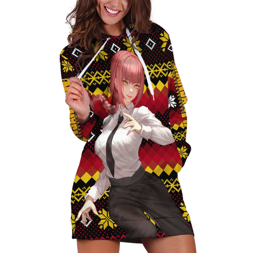 Makima - Chainsaw Man Hoodie Dress Anime Mix Christmas Style