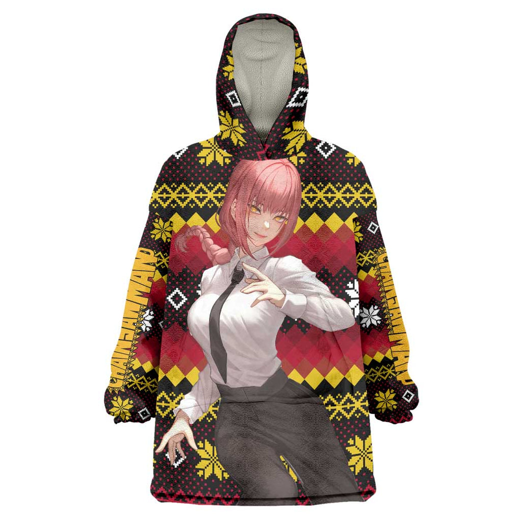 Makima - Chainsaw Man Wearable Blanket Hoodie Anime Mix Christmas Style