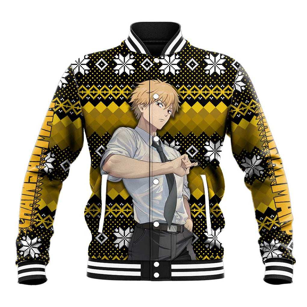 Denji - Chainsaw Man Baseball Jacket Anime Mix Christmas Style